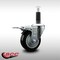 Service Caster 3.5'' SS Black Poly Swivel 1'' Expanding Stem Caster Total Lock Brake SCC-SSEXTTL20S3514-PPUB-BLK-1 - alternate 2